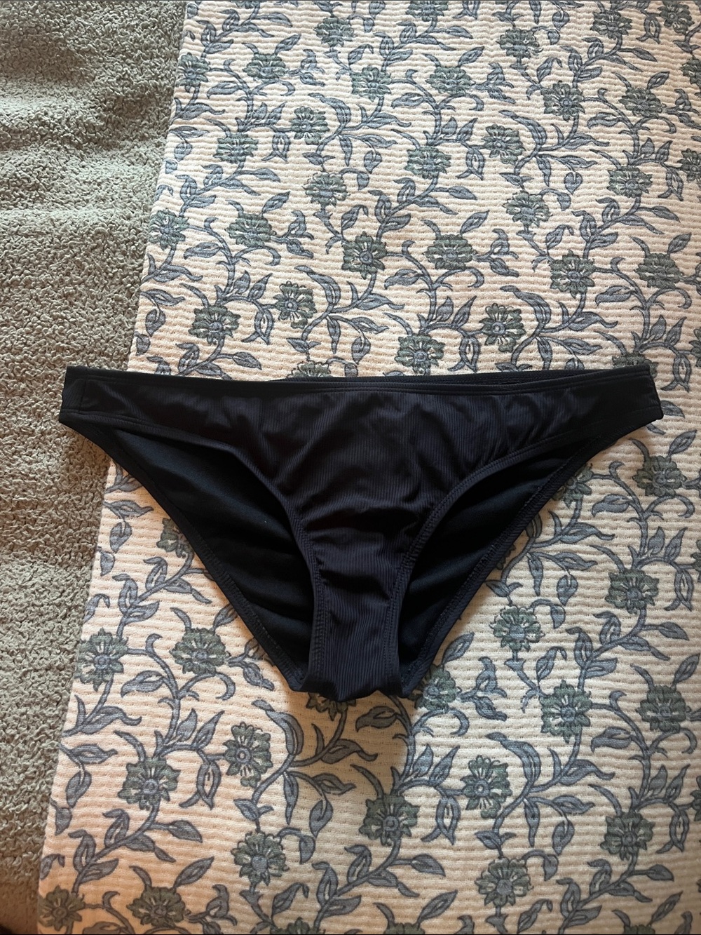 Target Black Ribbed Bikini Bottom - Classic Hipster